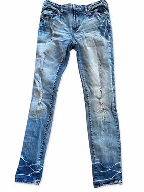 PRPS Men's Light Blue Distressed Skinny denim Jeans